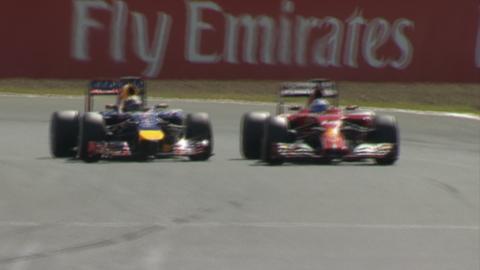 Red Bull's Sebastian Vettel and Ferrari's Fernando Alonso
