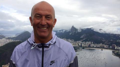 Crystal Palace manager Tony Pulis on Sugarloaf Mountain