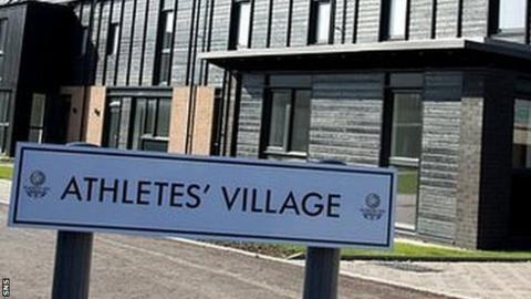 Athletes village sign