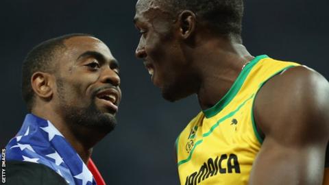 Tyson Gay and Usain Bolt