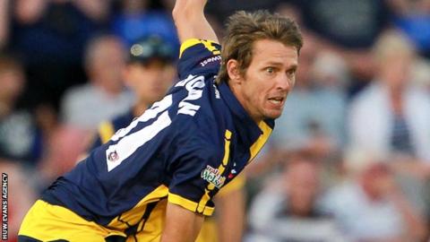 Glamorgan bowler Michael Hogan