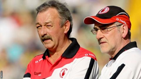 Tony Donnelly with Mickey Harte