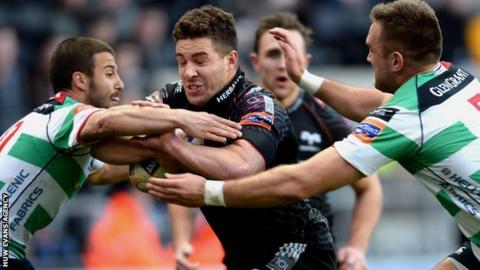 Rhys Webb takes on Treviso in February, 2014