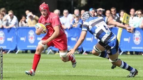 Craig Price in action for Scarlets against Bath.