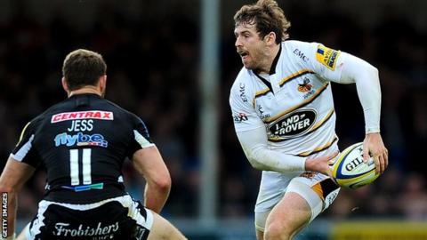 Wasps centre Elliot Daly in action against Exeter Chiefs