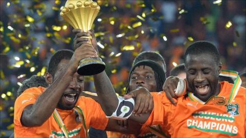 Ivory Coast players celebrate
