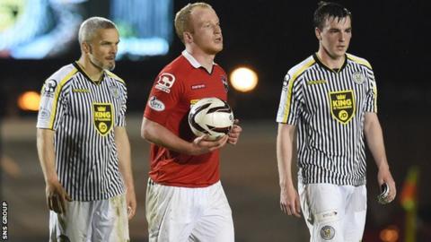 Liam Boyce scored in stoppage time to complete his hat-trick