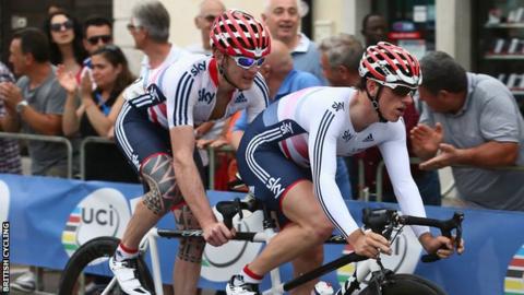 GB tandem cyclists Steve Bate and Adam Duggleby