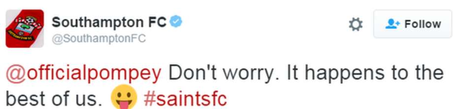 Southampton tweet