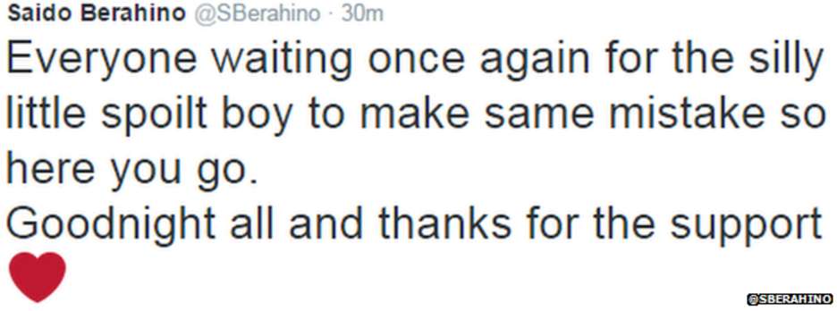 Saido Berahino tweet