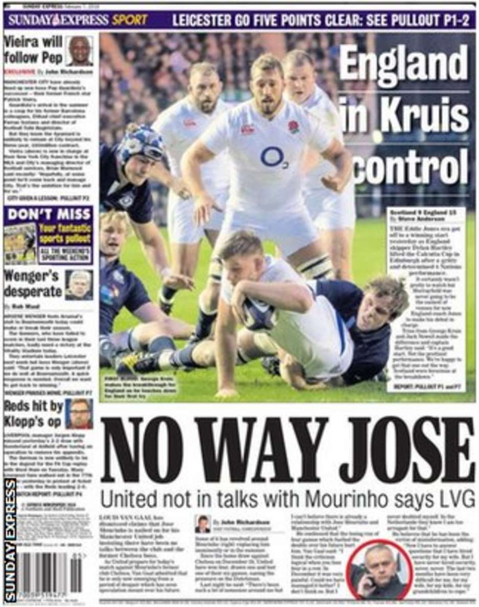 Sunday Express back page