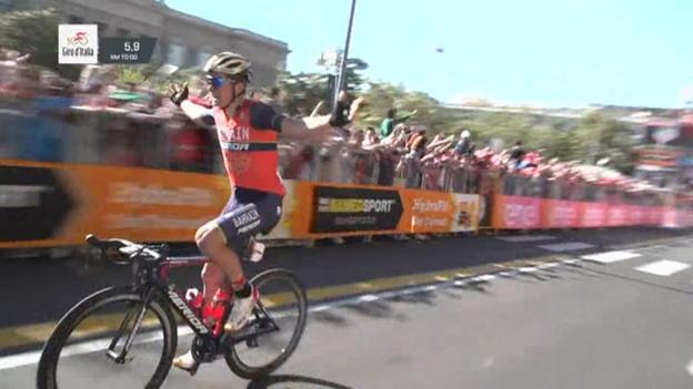 Giro d'Italia: Luka Pibernik celebrates stage win a lap early