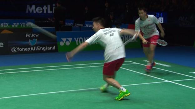 All England Open: Kevin Sanjaya Sukamuljo's 'sensational' behind back shot