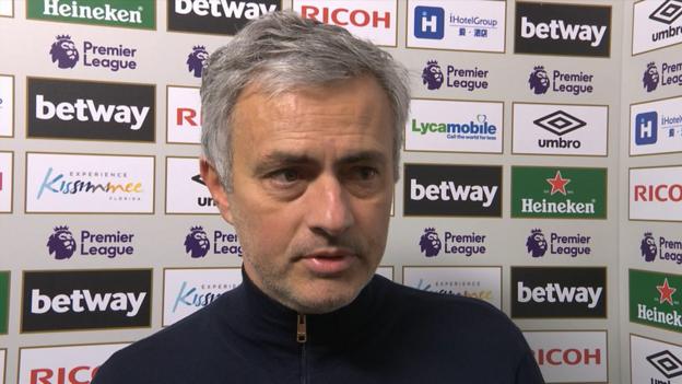 West Ham 0-2 Man Utd: Jose Mourinho says tired team didn't 'sync'