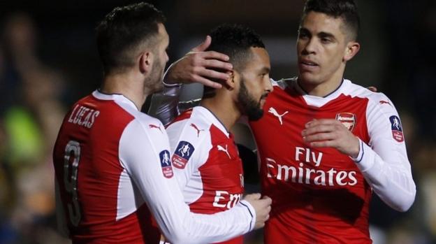 FA Cup: Theo Walcott scores 100th Arsenal goal