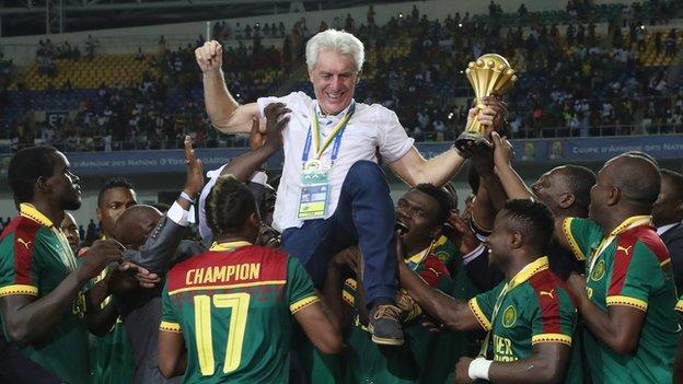 Nations Cup-winning coach Broos eyes South Africa job