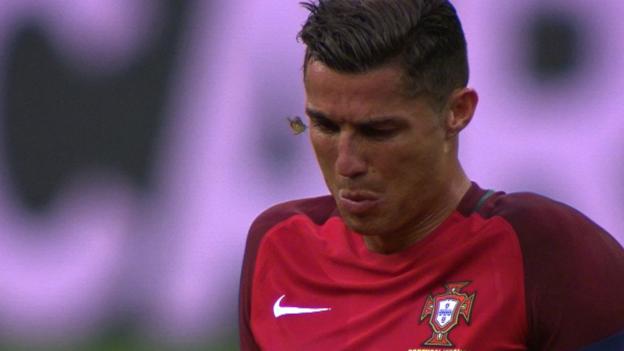 Cristiano Ronaldo in tears as Euro 2016 final ended by knee injury
