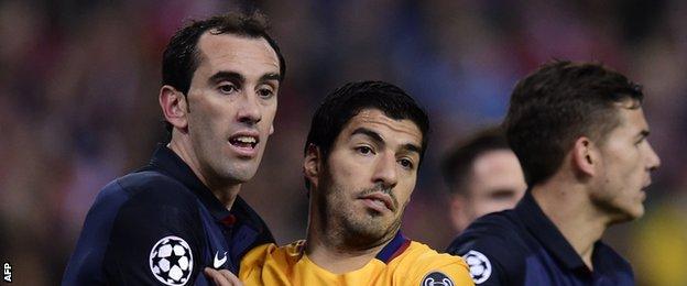 Diego Godin (left)