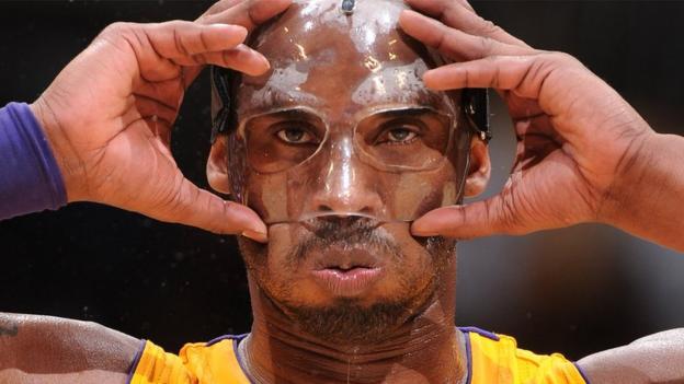 Kobe Bryant: Five-time NBA champion auctions face mask - BBC Sport - BBC Sport