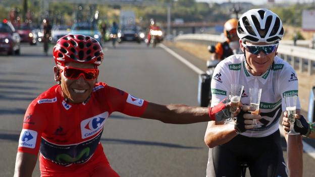 Vuelta a Espana: Nairo Quintana wins as Chris Froome finishes second