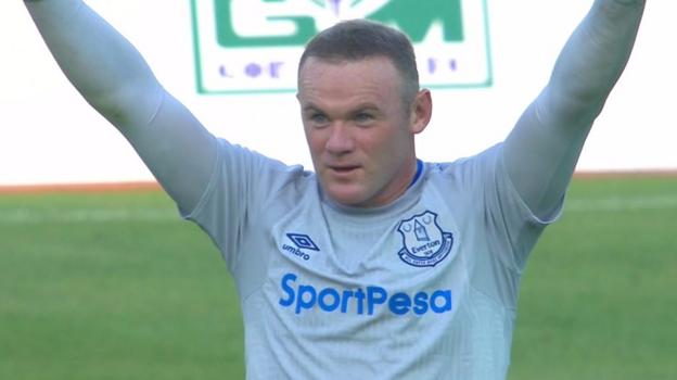 Wayne Rooney: Returning Everton striker scores long-range goal in friendly