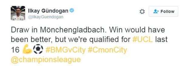 Ilkay Gundogan on Twitter