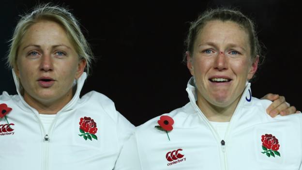 England 10-5 France: Rochelle Clarke equals Jason Leonard caps record in win