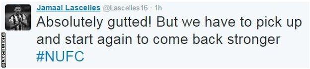Jamaal Lascelles tweet