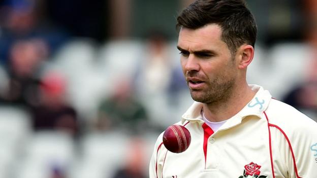 Lancashire v Yorkshire: James Anderson forced off as Red Rose edge day one
