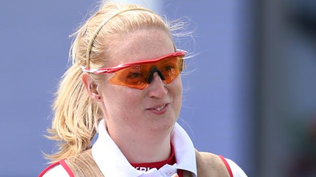 GB&#39;s <b>Rachel Parish</b> wins double trap gold at European Championships - BBC ... - _90356728_parish2_empics