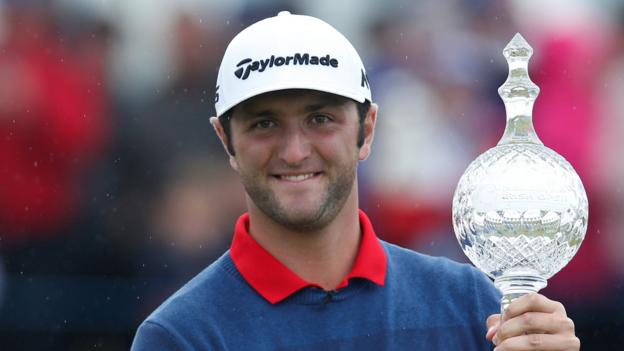 Irish Open: Jon Rahm wins at Portstewart by six shots after rules scare