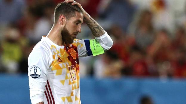 Sergio Ramos: Real Madrid defender out 'for a month' with knee injury - BBC Sport