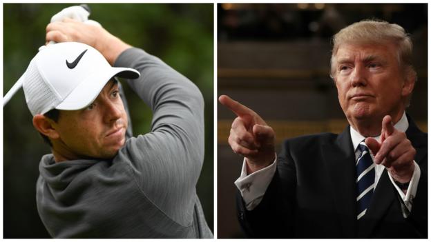 Donald Trump: Rory McIlroy surprised by criticism after round with US president