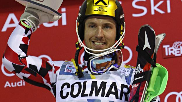 Skier Hirscher almost hit by drone