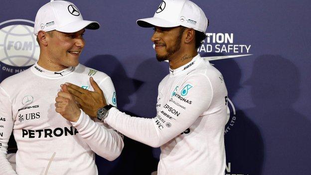 Hamilton happy for 'exceptional' Bottas as team-mate takes first pole