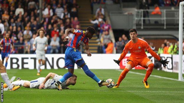 Wilfried Zaha scored his first goal since May for Crystal Palace