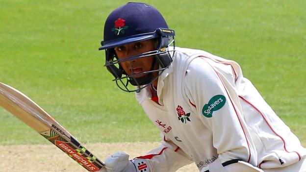 County Championship: Lancashire's Haseeb Hameed makes unbeaten 100 in Roses draw