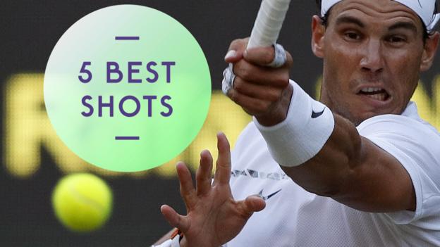 Wimbledon 2017: 'Monster' shots as Rafael Nadal beats Donald Young