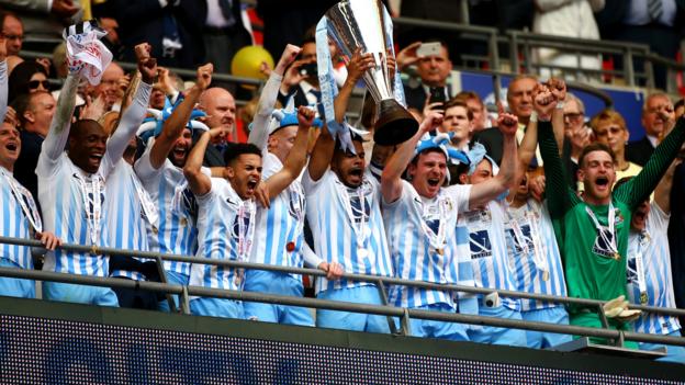 EFL Trophy final: Mark Robins says Coventry City 'alive and kicking' after win
