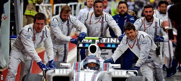Williams' first podium of the season came after Valtteri Bottas finished third