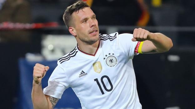 Podolski stunner helps Germany beat England
