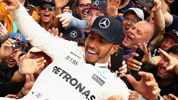 Lewis Hamilton wins record-equalling fifth British GP