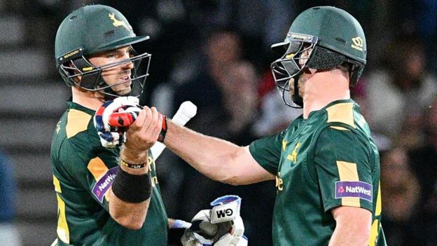T20 Blast: Yorkshire, Essex and Durham join Nottinghamshire in quarter-finals