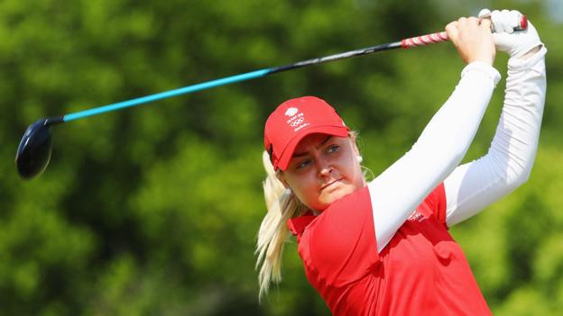 Rio Olympics 2016: GB golfer Charley Hull tied third after day two