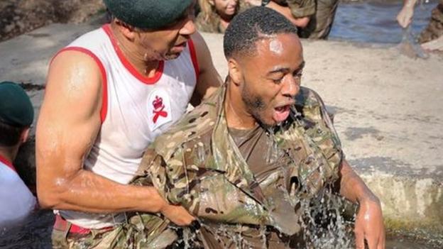 England players put through Royal Marines boot camp