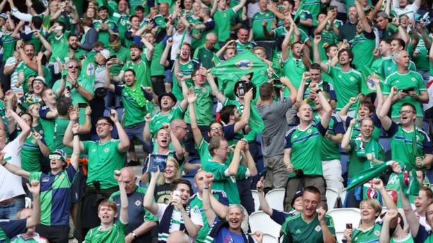 Northern Ireland supporters in Paris