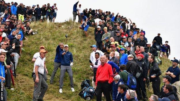 Jordan Spieth on the 13th hole