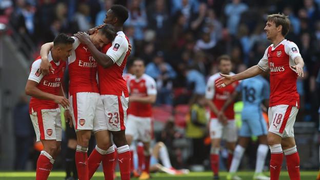FA Cup: Arsenal 2-1 Manchester City (aet) highlights