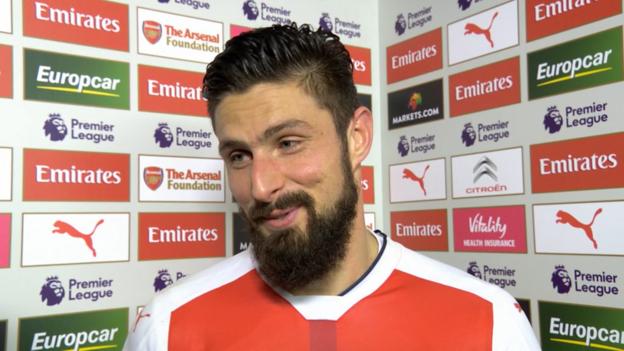 Olivier Giroud's 'scorpion' goal for Arsenal inspired by Henrikh Mkhitaryan