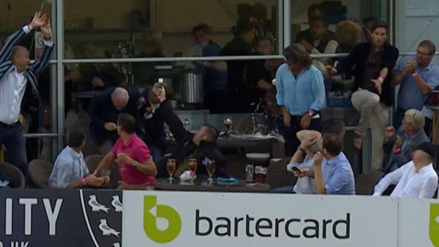 T20 Blast: Sussex's David Wiese smashes pint with huge six